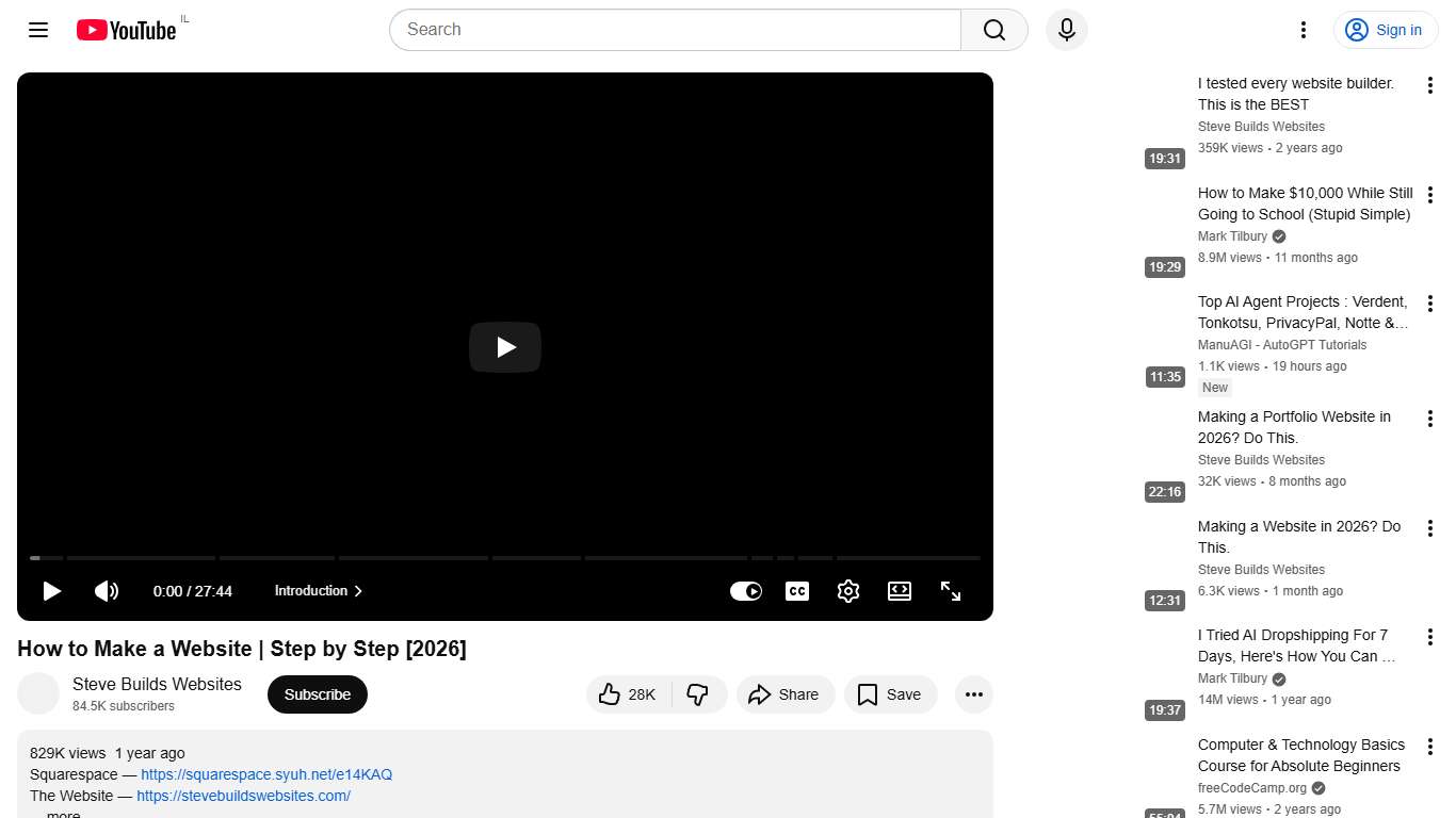 How to Make a Website Step by Step [2026] - YouTube